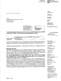 Laganowski Freistellungsbescheinigung